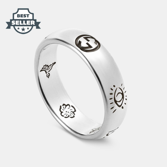 구찌 '블라인드 포 러브' 실버 반지 (커플링 1순위, 선물 추천) Gucci Blind For Love ring in silver, Style ‎455247 J8400 0701