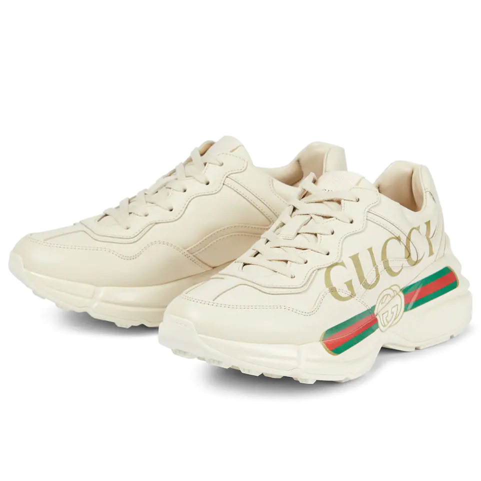 21FW 구찌 라이톤 스니커즈 여성용 띠로고 (‎528892 DRW00 9522) Gucci Rhyton leather sneakers