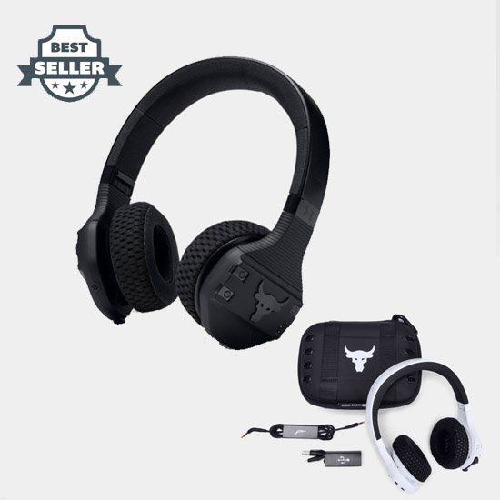 [언더아머 프로젝트 락 컬렉션] 언더아머 X JBL 무선 블루투스 헤드폰 - 블랙 Under Armour UA Sport Wireless Train Headphones Project Rock Edition