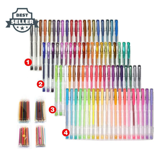 스마트 컬러 아트 160 젤펜 세트 (80색 + 80색 리필 구성), 컬러링북 펜 Smart Color Art 160 Colors Gel Pens Set 80 Gel Pen with 80 Refills for Adult Coloring Books Drawing Painting Writing Doodling