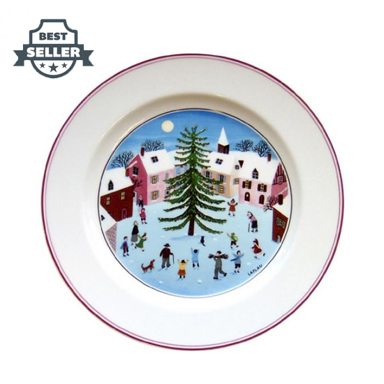 빌레로이 앤 보흐 '디자인 나이프 크리스마스' 샐러드 접시 (지름 24cm) Villeroy&amp;Boch Design Naif Christmas Salad Plate, 825 Inches