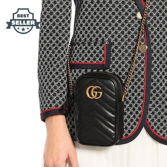 구찌 GG 마몬트 미니 폰백 (숄더백 겸용) Gucci GG Marmont Mini crossbody bag