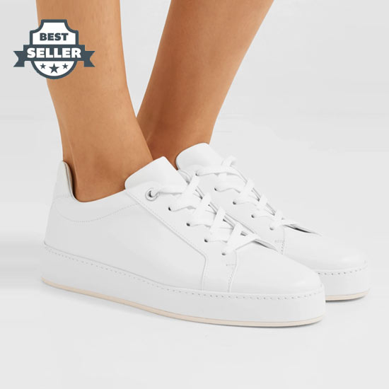 로로피아나 뉴아즈 스니커즈 Loro Piana Nuages leather sneakers,White