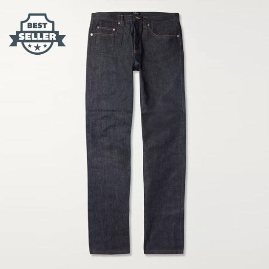 아페쎄 남성 청바지 A.P.C. New Standard Dry Selvedge Denim Jeans,Indigo