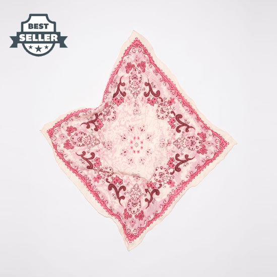 아크네 스튜디오 스카프 Acne Studios Cotton-silk scarf - Blush pink/bright pink