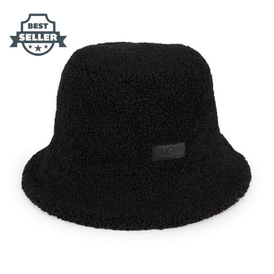 어그 버킷 털 방한모자 (겨울 선물 추천) UGG Faux Fur Bucket Hat,BLACK