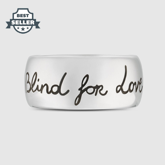 구찌 '블라인드 포 러브' 실버 링 반지 9mm - Gucci Blind For Love ring in silver Style ‎455248 J8400 0701