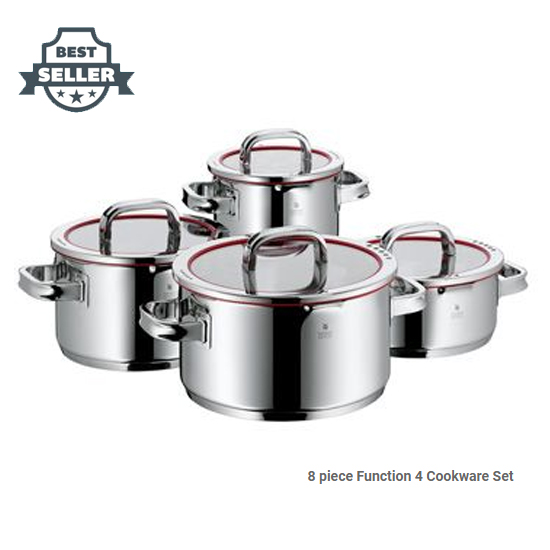 WMF 펑션4 쿡웨어 8피스 스테인레스 냄비 세트 (Made in Germany) Function 4 8-Piece Cookware Set