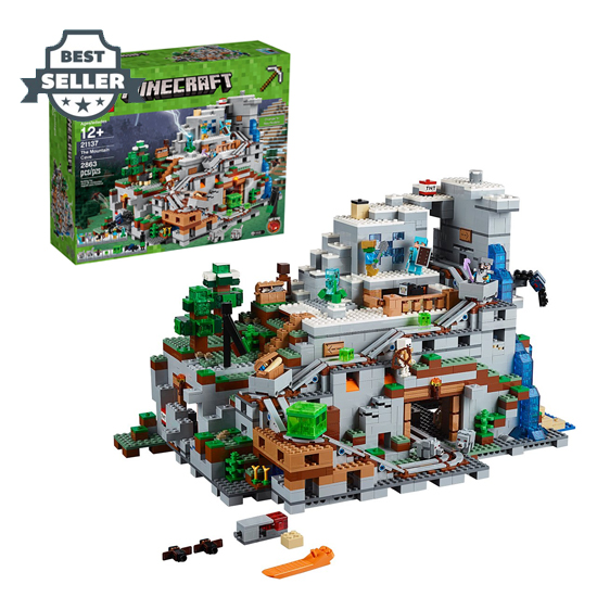 레고 마인크래프트 끝판왕 '마운틴 케이브 21137' 빌딩 키트 (2863 피스) 난이도 최상 LEGO Minecraft The Mountain Cave 21137 Building Kit (2863 Piece)