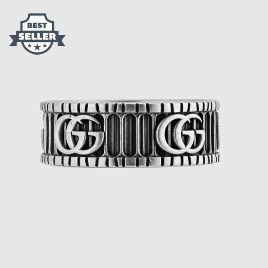 구찌 더블 G 로고 장식 실버 링 Gucci Ring with Double G in silver 551899 J8400 0811,sterling silver