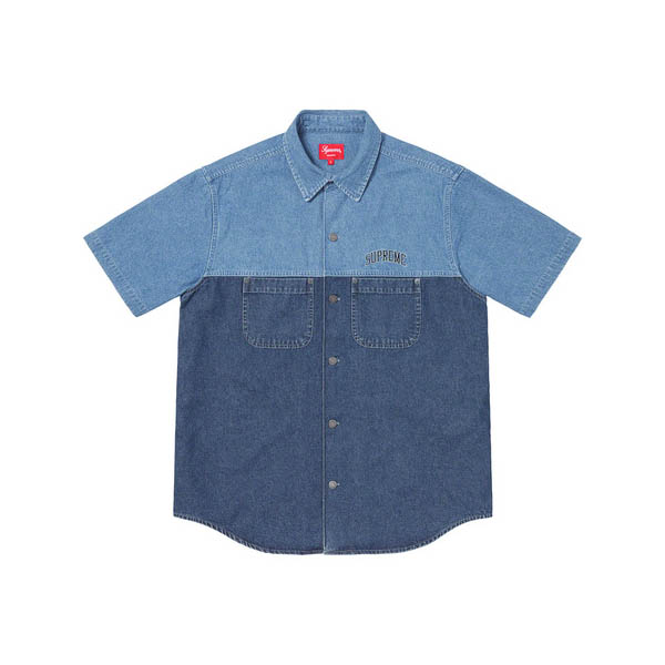 슈프림 투톤 데님 셔츠 Supreme 2-Tone Denim S/S Shirt (20190509 드랍)