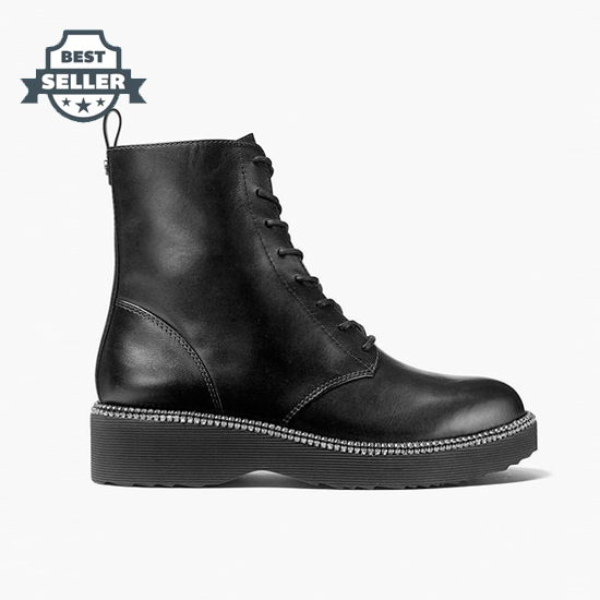 마이클 마이클 코어스 컴뱃 부츠 Michael Michael Kors Tavie Leather Combat Boot,BLACK