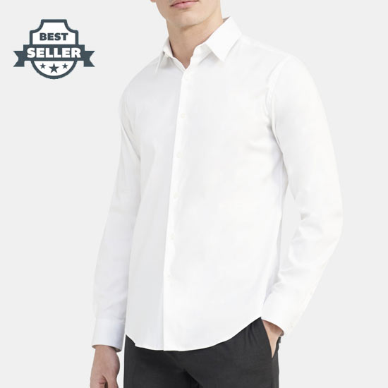 띠어리 실뱅 셔츠 K014504R 스트레치 코튼 Theory Sylvain Shirt In Stretch Cotton,WHITE