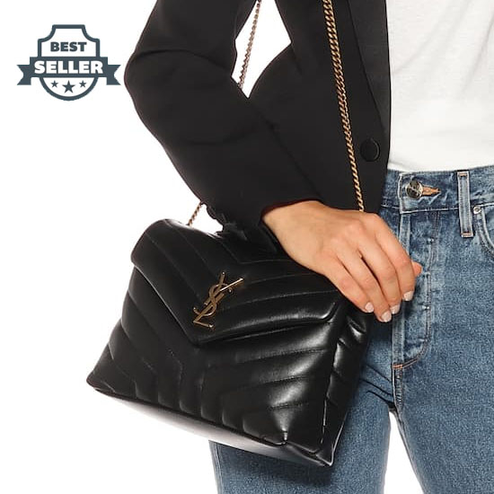 생 로랑 루루백 스몰 - 블랙 Saint Laurent Loulou Small leather shoulder bag