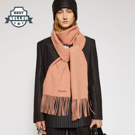 [BEST] 아크네 스튜디오 캐나다 머플러 스키니 (280X25, 핑크택) - 로즈 멜란지 Acne Studios Canada Skinny Fringed wool scarf