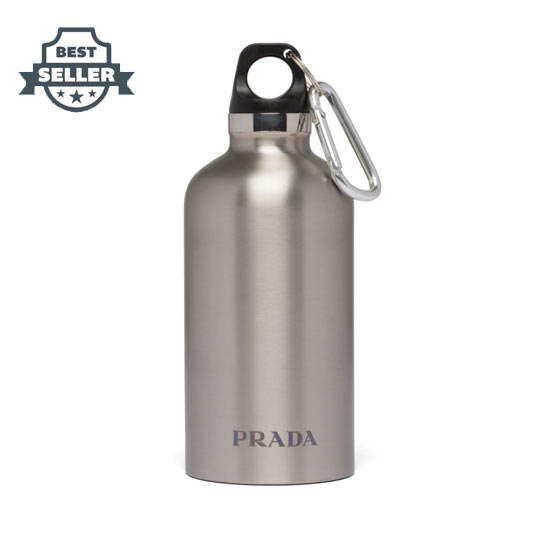 (선물 추천) 프라다 스텐 물병 350ml Prada Stainless steel water bottle, Silver